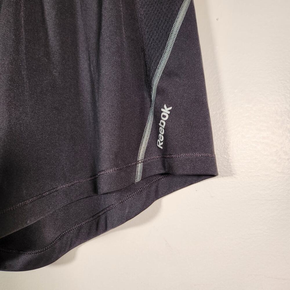REEBOK Playdry Shorts Womens M Black Gym Activewear Fitness Workout Athleisure - Picture 8 of 10